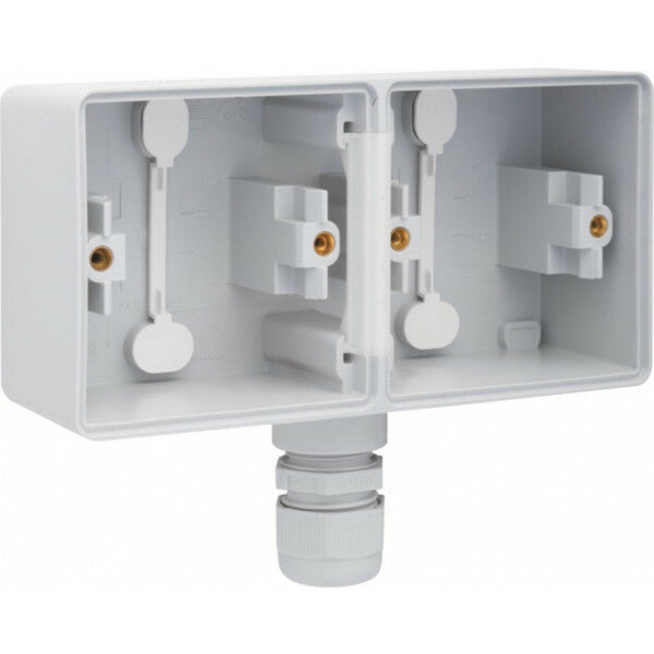 opbouw wandcontactdoos horizontaal