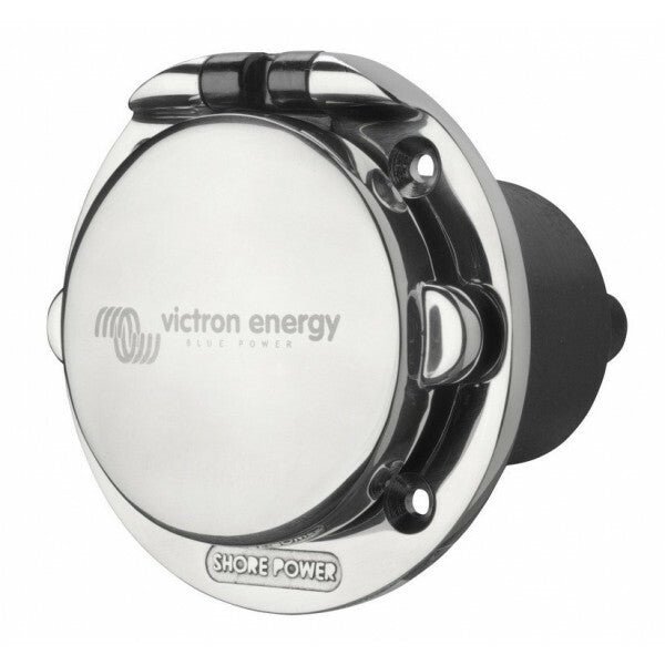 Deze Victron Energy 32A RVS walstroominlet is voorzien van een afsluitbare deksel en o.a. te gebruiken voor uw boot, camper of caravan als 230V invoer.