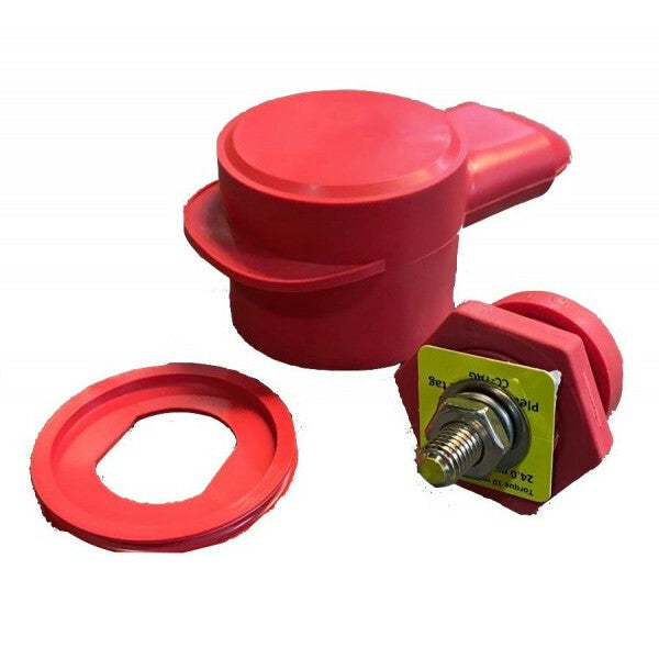 DC verdeelpunt & doorvoer M10 Rood