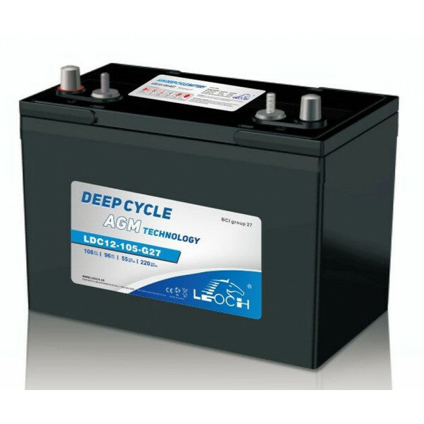 Accu AGM Leoch LDC12-105-G27 (12V/105Ah)