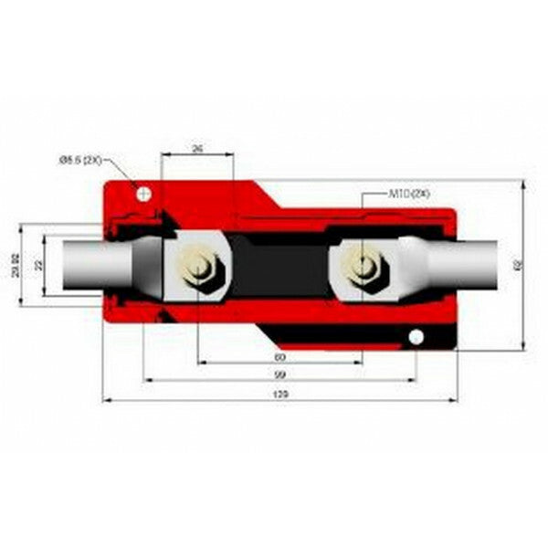 Zekeringhouder rood (TS) voor ANL fuse