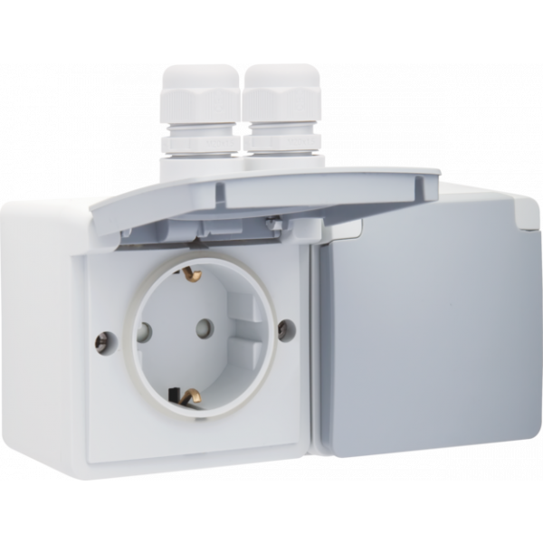 Spuitwaterdicht dubbel-horizontaall stopcontact maken?