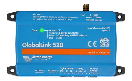 De Victron GlobalLink 520 in een perfecte oplossing om uw installatie op afstand te bewaken en te besturen.