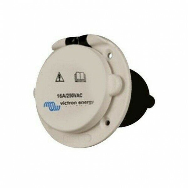 Deze Victron Energy kunstof walstroominlet is voorzien van een afsluitbare deksel en o.a. te gebruiken voor uw boot, camper of caravan als 230V invoer. 