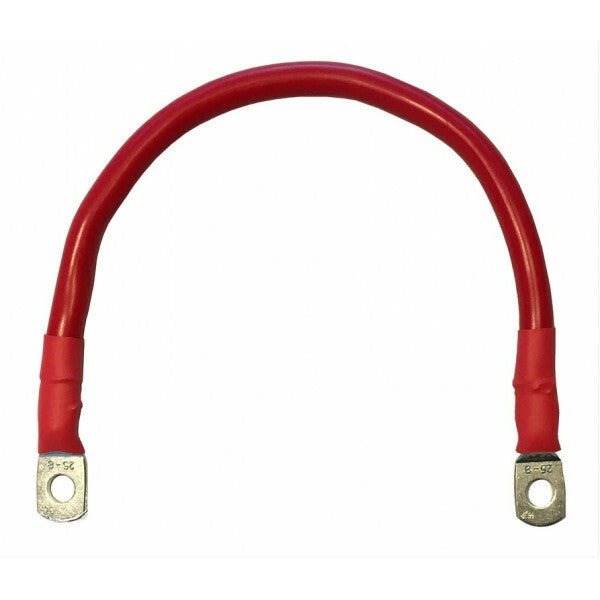 Accukabel verloop rood 25mm 30cm M6-M8