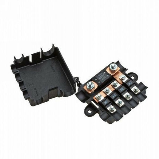 Zekeringverdeeldoos 1 in / 4 fuses uit