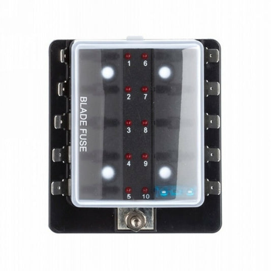 Zekeringverdeeldoos 10 met led lampjes