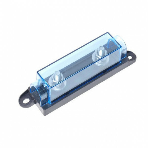 ANL zekeringhouder met afdekap, aansluitingen 2 x M8 maximaal 70mm2 perskabeloog.
