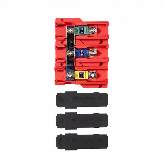 Top Busbar 20x3x124mm met 3 gaten